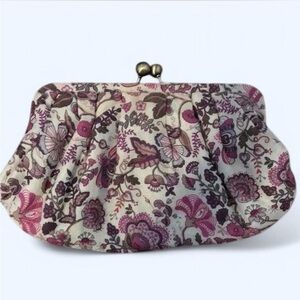Anthropologie Stephanie Johnson Floral print vintage fabric clutch bag